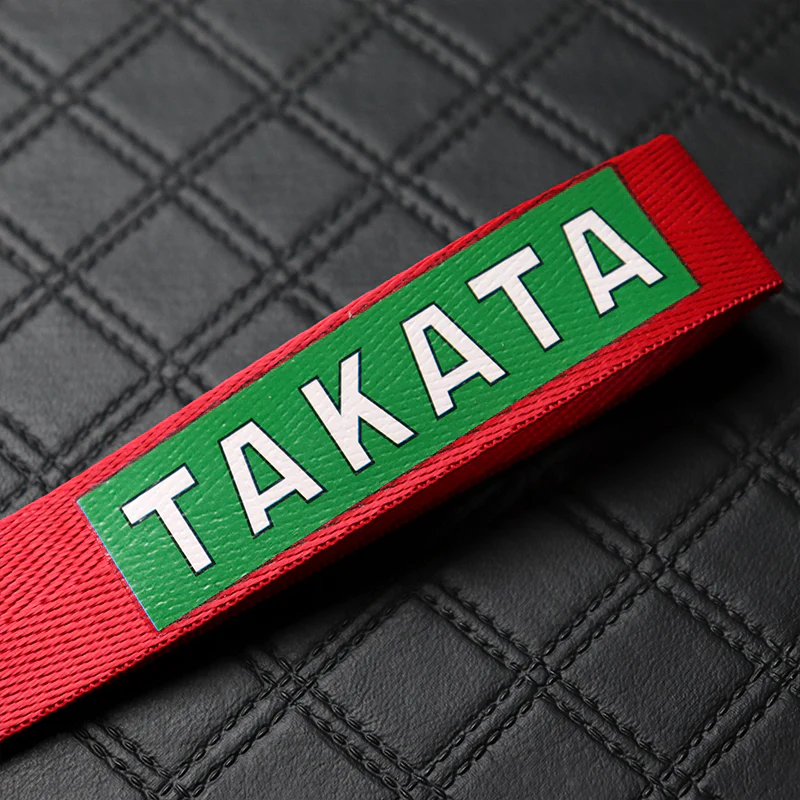 Takata Red Keychain with Metal Key Ring - Image 4