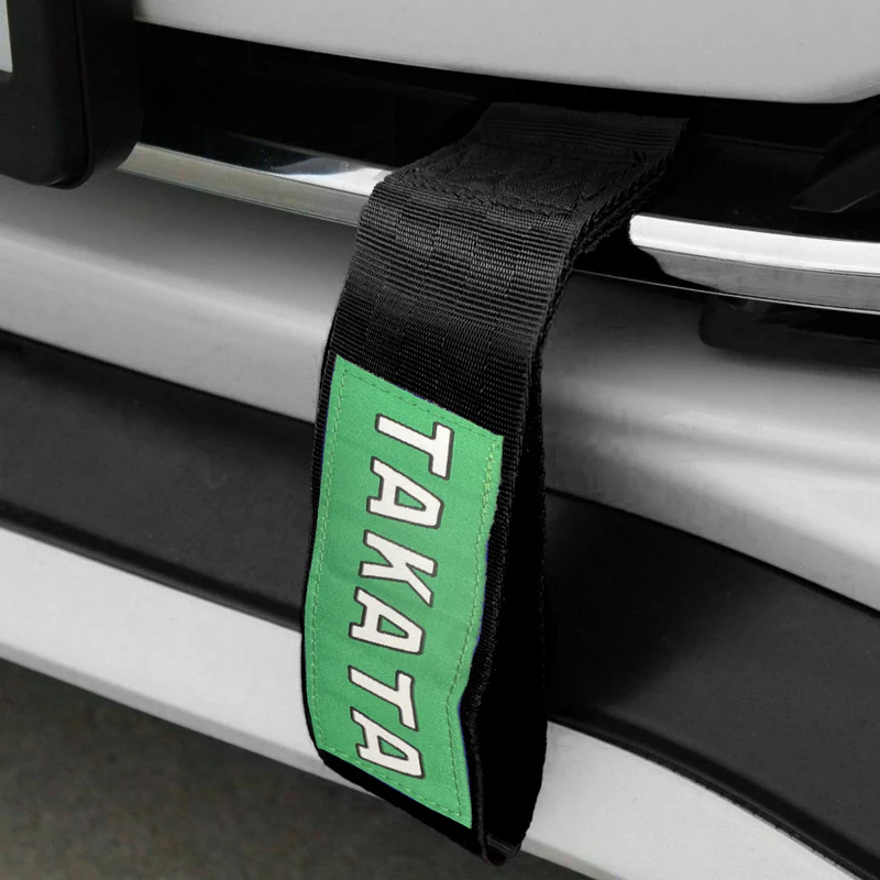 JDM TAKATA SPORTS RACING Drift Rally NEO CHROME HIGH STRENGTH Tow Strap for Front / Rear Bumper - Image 7