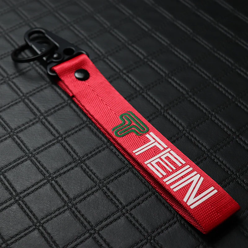 Tein Red Keychain with Metal Key Ring - Image 2