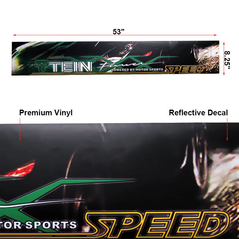 JDM TEIN Super Car Window Windshield UV-Resistant Vinyl Banner Decal Sticker 53" - Image 2