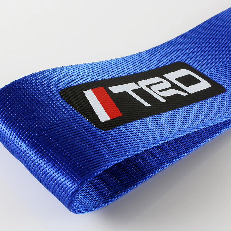 JDM TRD High Strength Tow Strap Front or Rear Bumper Towing Hook Blue Universal - Image 2
