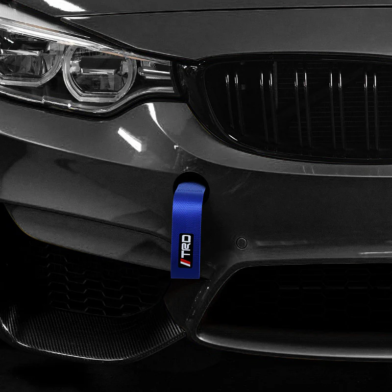 JDM TRD High Strength Tow Strap Front or Rear Bumper Towing Hook Blue Universal - Image 4