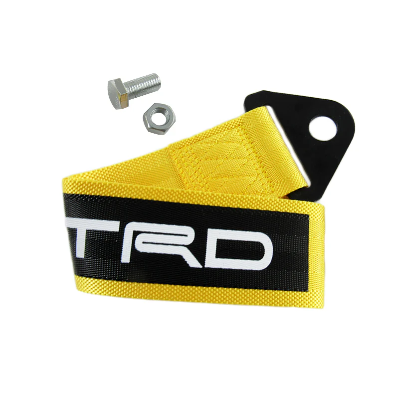 JDM TRD High Strength Tow Strap Front or Rear Bumper Towing Hook Gold Universal - Image 3