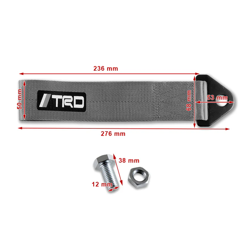 JDM TRD High Strength Tow Strap Front or Rear Bumper Towing Hook Gold Universal - Image 7