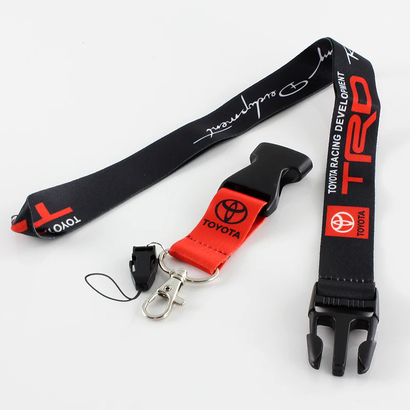 JDM TRD Racing Set Carbon Fiber Look Embroidery Seat Belt Cover Shoulder Pads 2pcs with TRD Keychain - Image 7