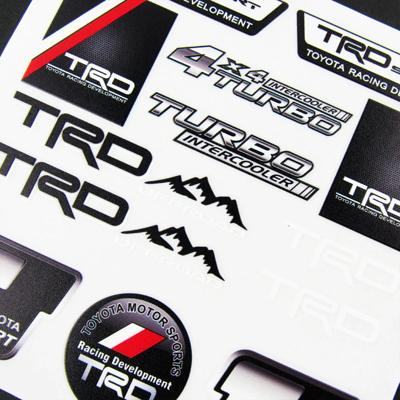 JDM TRD Sport Small Reflective Decal Sticker Set Window Vinyl Auto Laptop New - Image 2