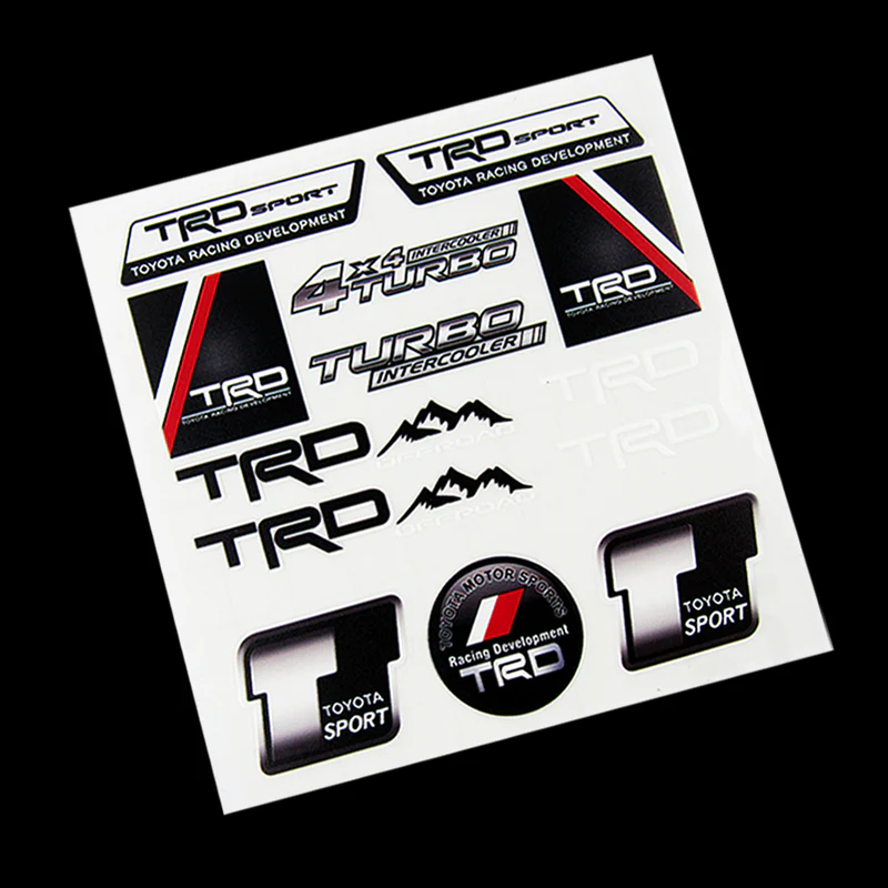 JDM TRD Sport Small Reflective Decal Sticker Set Window Vinyl Auto Laptop New - Image 3