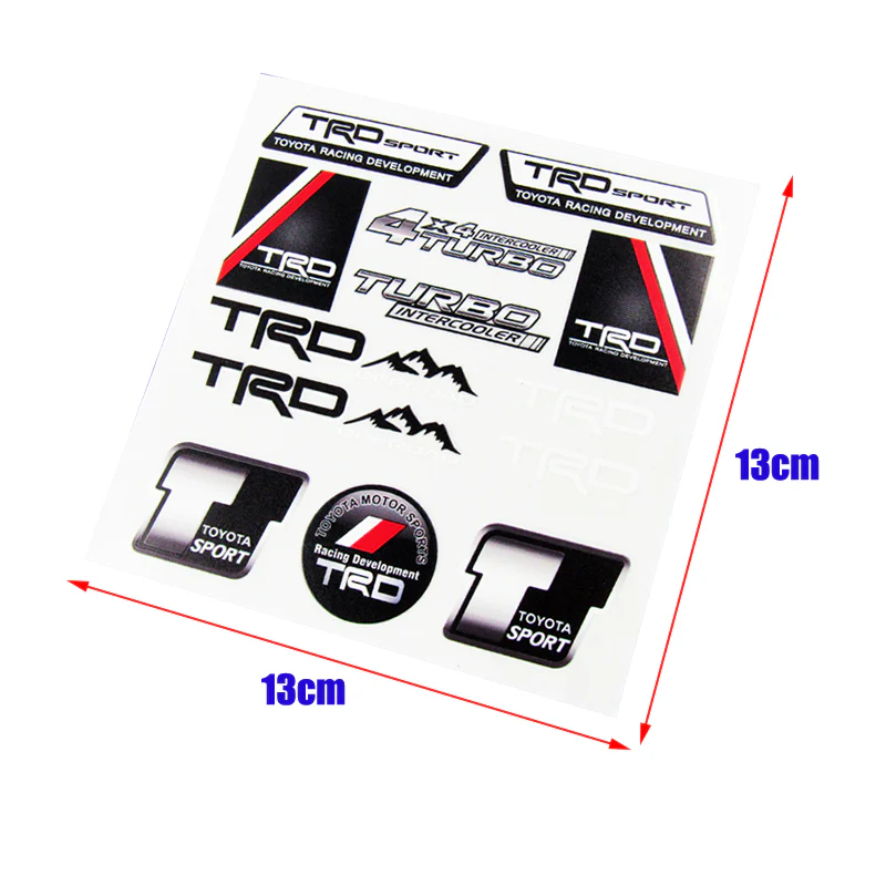 JDM TRD Sport Small Reflective Decal Sticker Set Window Vinyl Auto Laptop New - Image 4