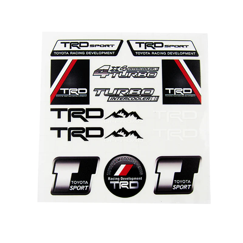 JDM TRD Sport Small Reflective Decal Sticker Set Window Vinyl Auto Laptop New - Image 5