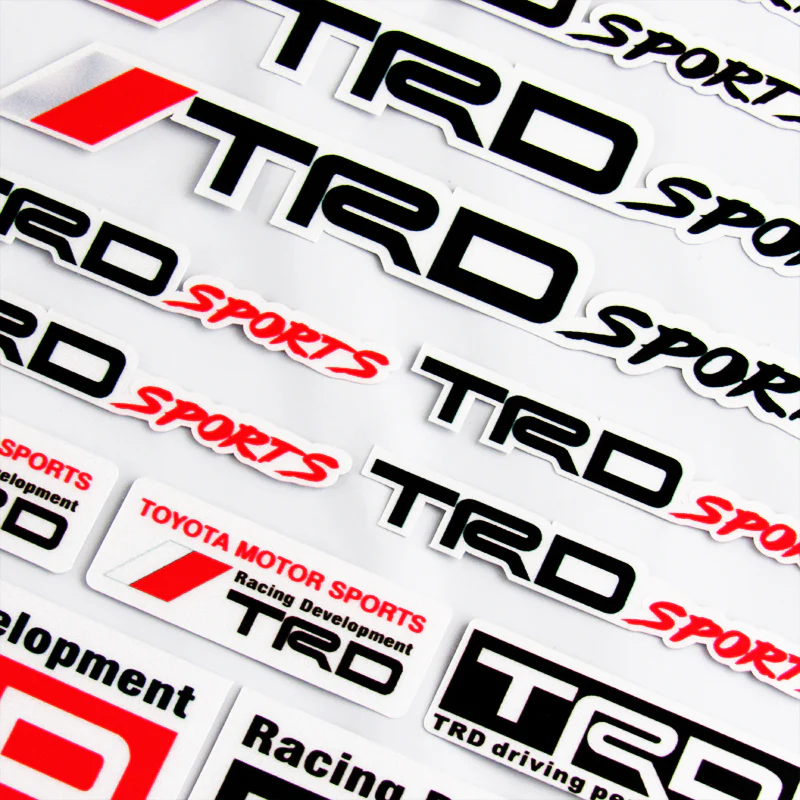 JDM TRD Sports Small Reflective Window Vinyl Decal Sticker Set Fits Auto New - Image 5