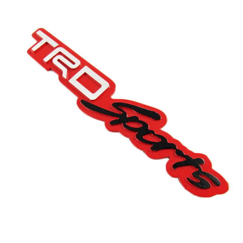 Toyota TRD Sports 3D Red Aluminum Emblem Decal (18CM) - Image 6