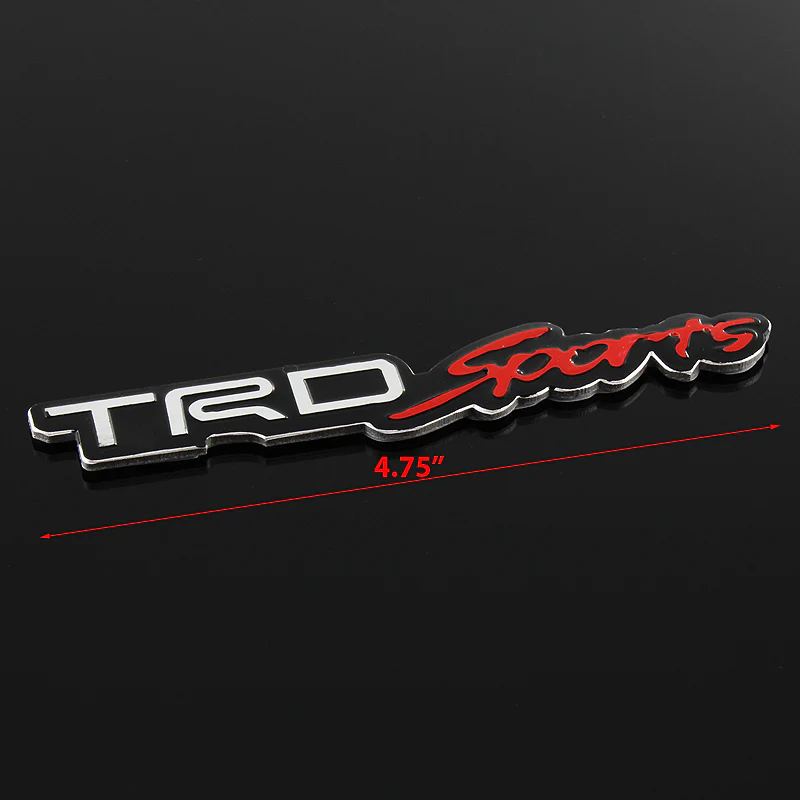 Toyota TRD Sports 3D Aluminum Emblem Decal X2 (12CM) - Image 4