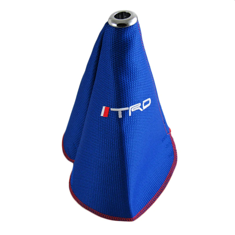 JDM TRD SPORTS shift knob Shifter Boot Cover MT/AT Blue Hyper Fabric - Image 4