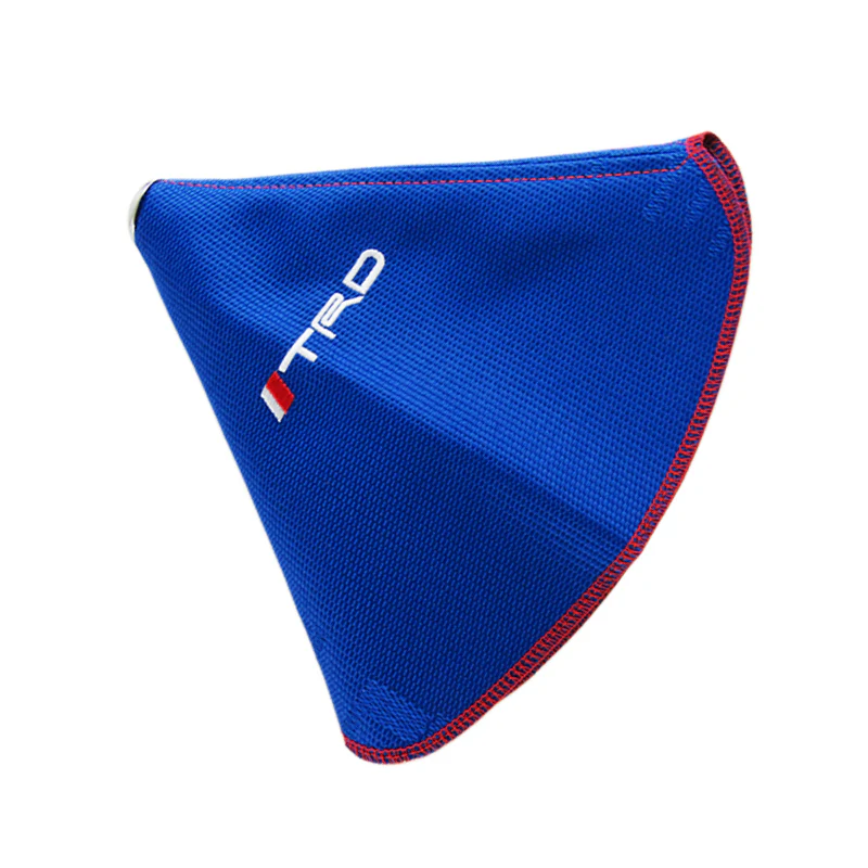 JDM TRD SPORTS shift knob Shifter Boot Cover MT/AT Blue Hyper Fabric - Image 6
