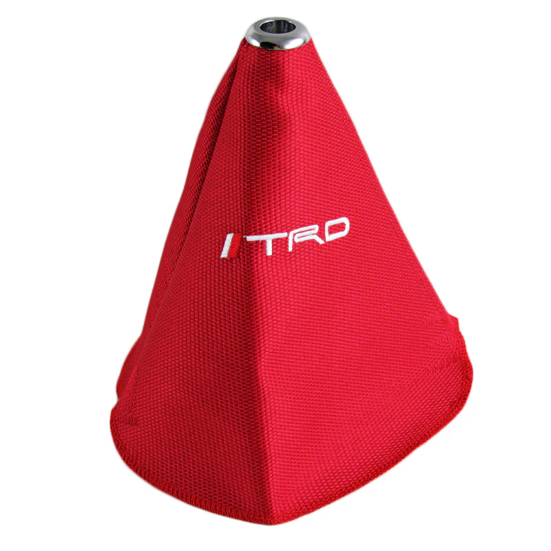 JDM TRD SPORTS shift knob Shifter Boot Cover MT/AT Red Hyper Fabric - Image 3
