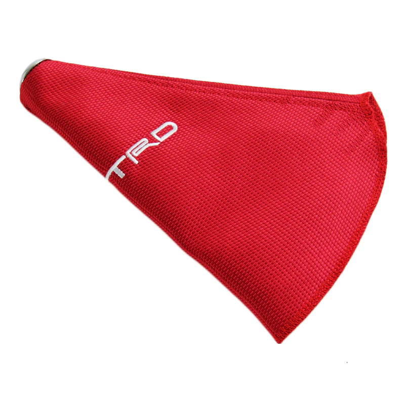 JDM TRD SPORTS shift knob Shifter Boot Cover MT/AT Red Hyper Fabric - Image 5