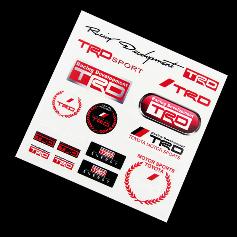 JDM TRD Sports Small Reflective Decal Sticker Set Window Vinyl Auto Laptop New - Image 4