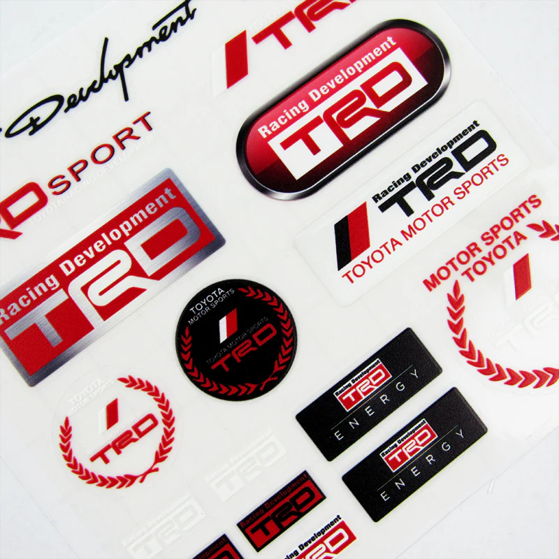 JDM TRD Sports Small Reflective Decal Sticker Set Window Vinyl Auto Laptop New - Image 5