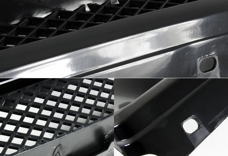 JDM Type-R Style For 1996 - 1998 Honda Civic Front Bumper Mesh Grille Grill Outline Trim Overlay Cover -Black ABS - Image 3