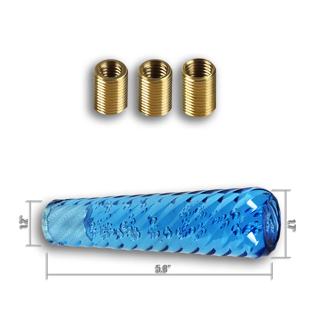 JDM Universal Clear Spiral Crystal VIP Manual Bubble Shifter Shift Knob Head 150mm - Image 10