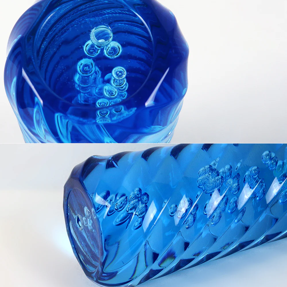 JDM Universal Clear Spiral Crystal VIP Manual Bubble Shifter Shift Knob Head 150mm - Image 11