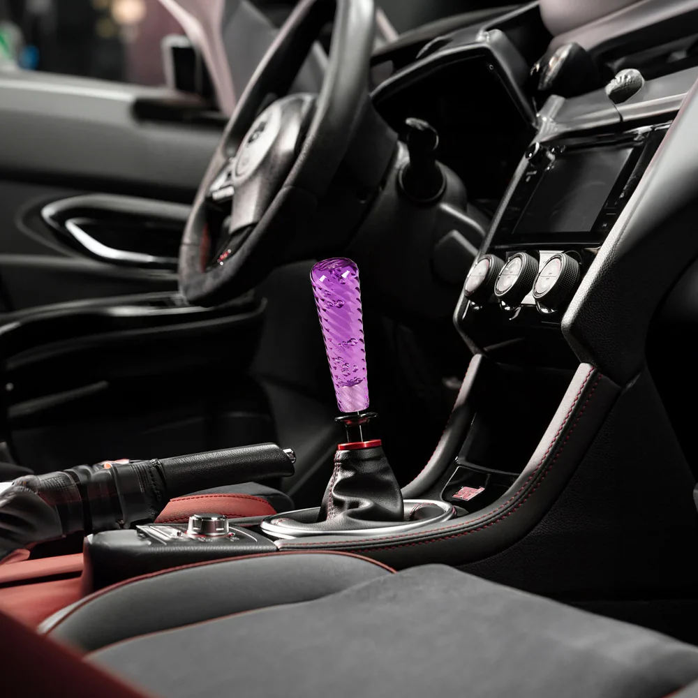 JDM Universal Clear Spiral Crystal VIP Manual Bubble Shifter Shift Knob Head 150mm - Image 14
