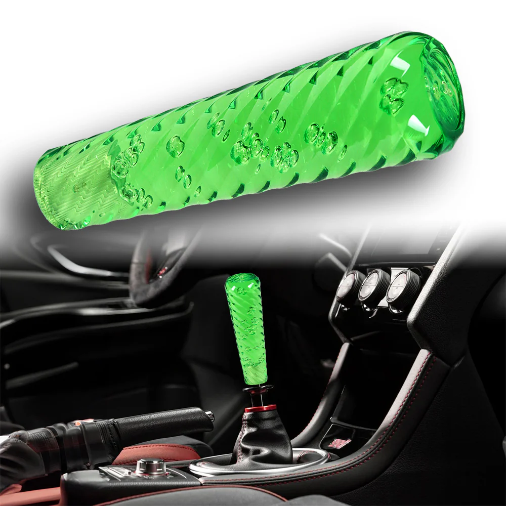 JDM Universal Clear Spiral Crystal VIP Manual Bubble Shifter Shift Knob Head 150mm - Image 2