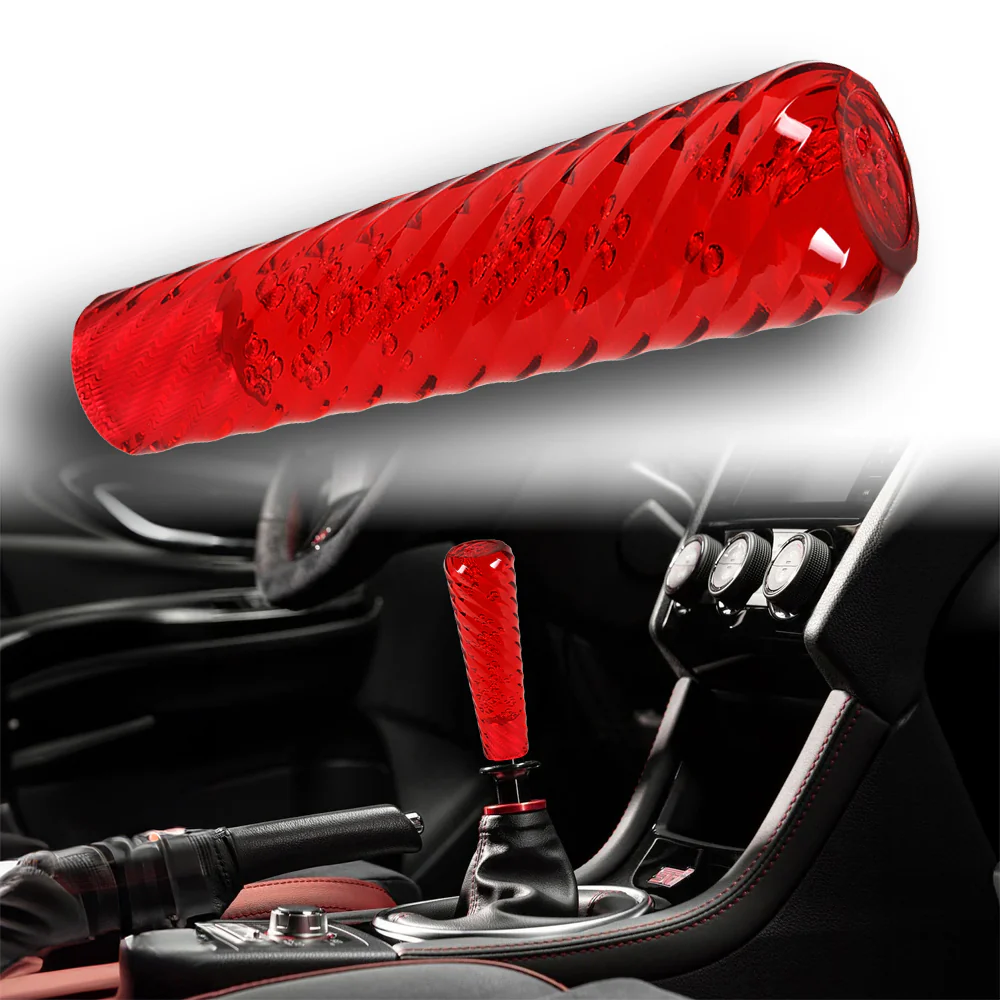 JDM Universal Clear Spiral Crystal VIP Manual Bubble Shifter Shift Knob Head 150mm - Image 4