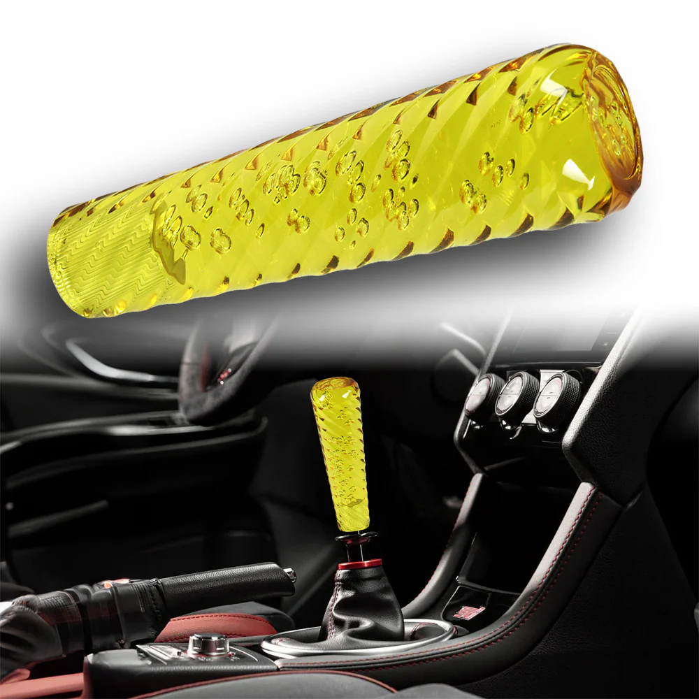 JDM Universal Clear Spiral Crystal VIP Manual Bubble Shifter Shift Knob Head 150mm - Image 6