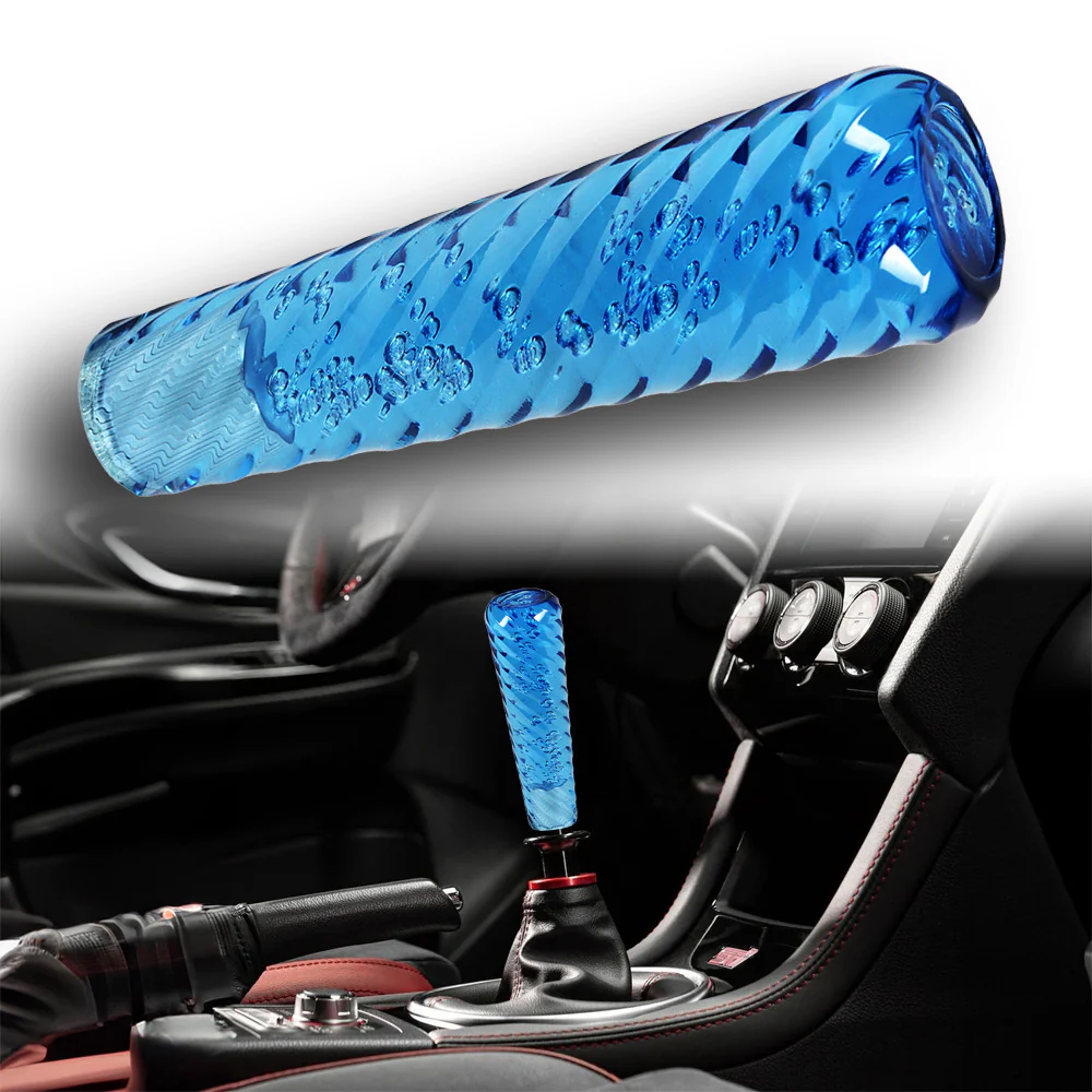 JDM Universal Clear Spiral Crystal VIP Manual Bubble Shifter Shift Knob Head 150mm - Image 9