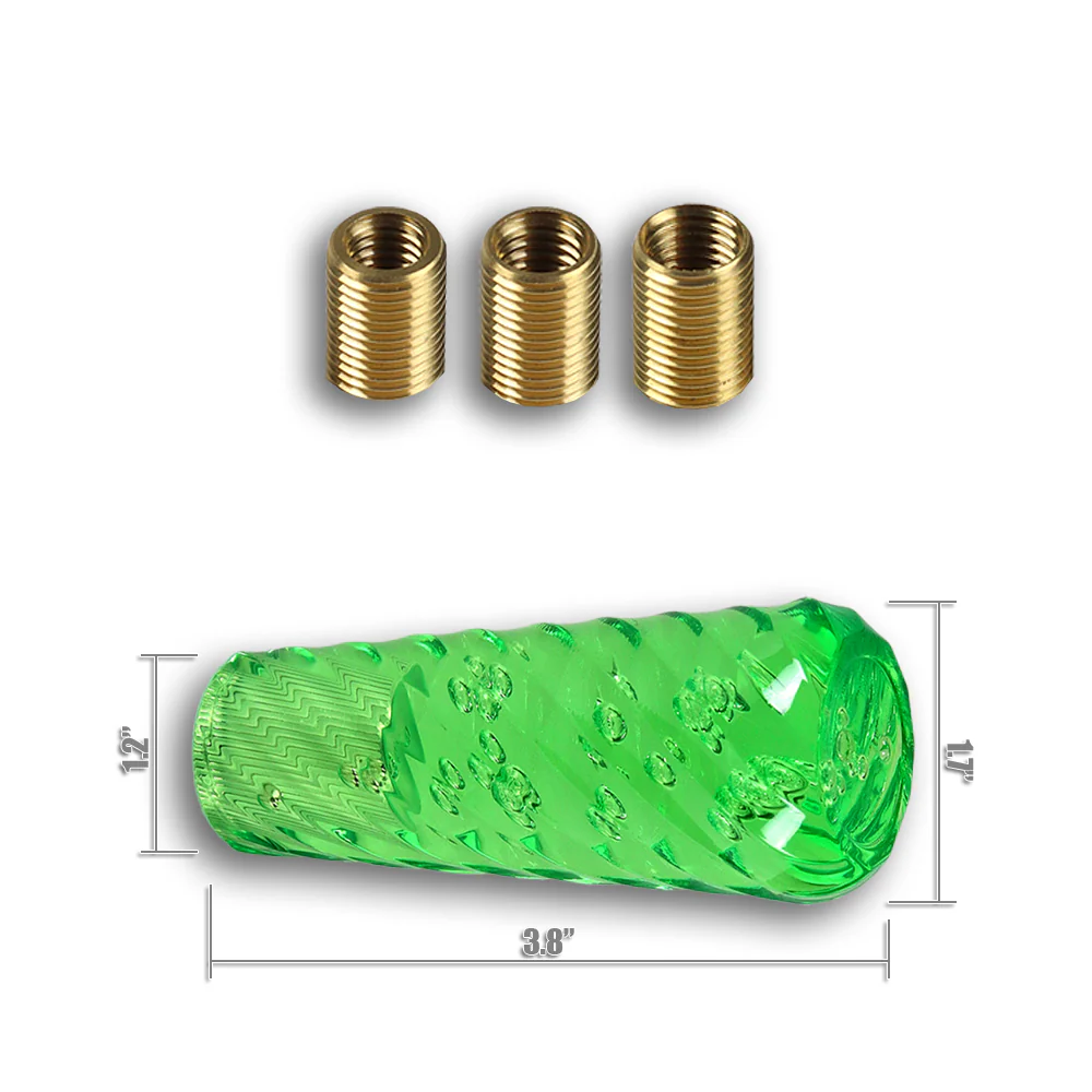 JDM Universal Spiral Crystal VIP Manual Bubble Shifter Shift Knob Head 100mm - Image 11