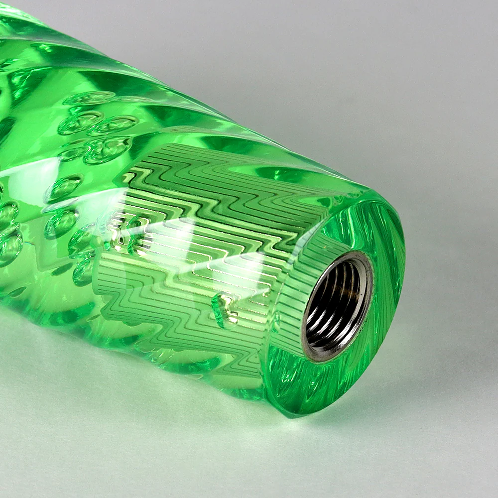 JDM Universal Spiral Crystal VIP Manual Bubble Shifter Shift Knob Head 100mm - Image 9