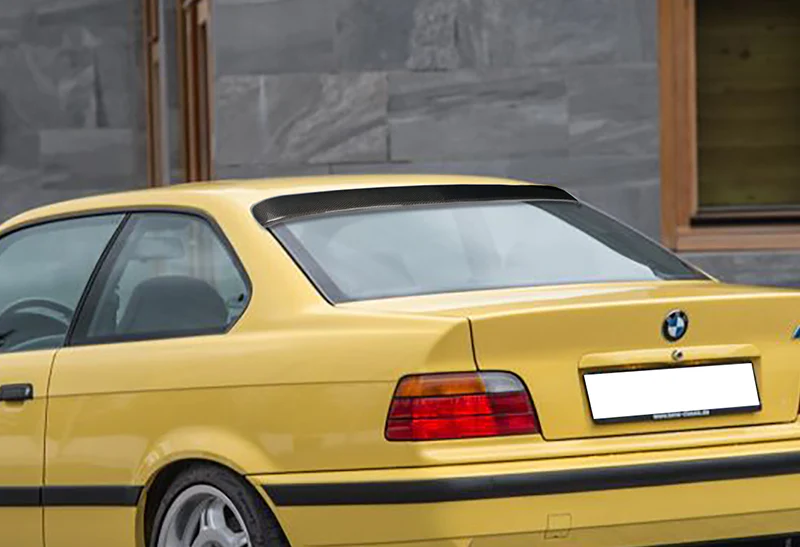 JDM VIP-Style Rear Window Roof Visor Wing Spoiler For 1992-1998 BMW E36 3-Series 2-DR / Coupe -Real Carbon Fiber - Image 5