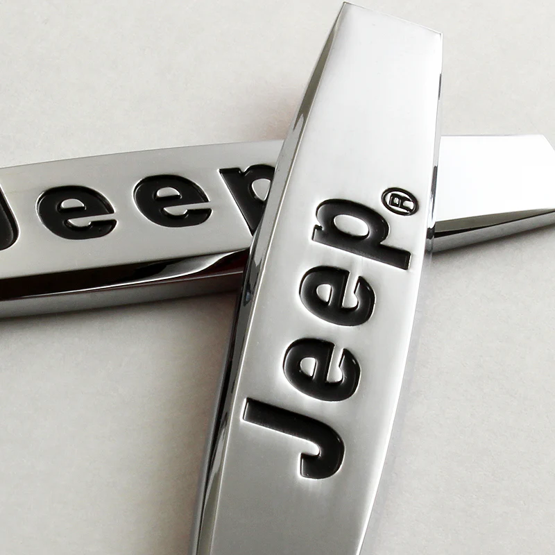 JEEP 3D Metal Emblem Badge Sticker x2 - Image 2