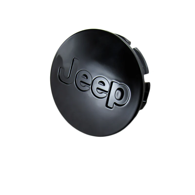 Jeep 4 pcs Wheel Center Hub Caps Black, Mirror, 55mm 2.2", Fits 2002 - 2011 - Image 4