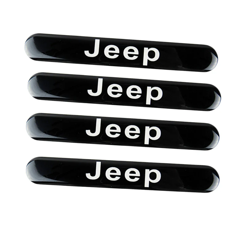 Jeep Black Car Door Rear Trunk Side Fenders Bumper Badge Scratch Guard Sticker New 4 pcs - Image 5