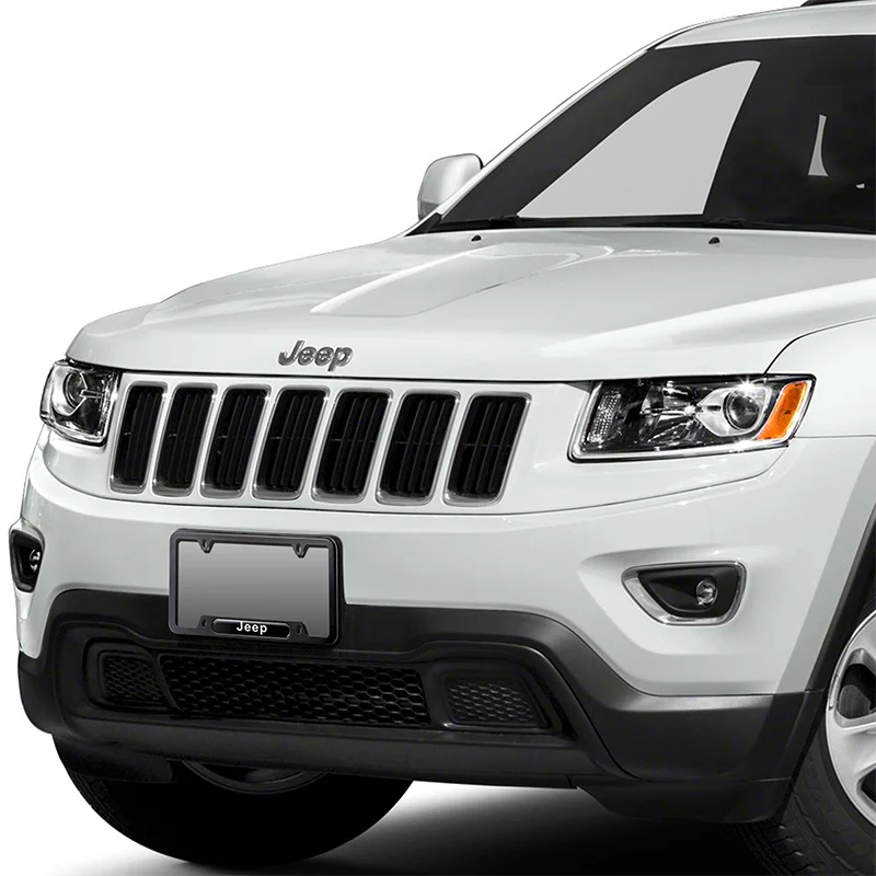 JEEP Black Stainless Steel Metal License Plate Frame New 2pcs - Image 2