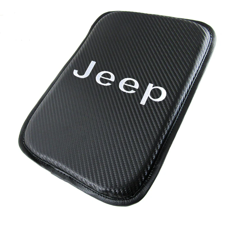 Jeep Carbon Fiber Look Embroidered Armrest Cushion - Image 2
