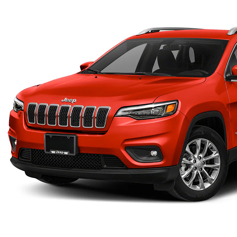 Jeep Carbon Fiber Look License Plate Frame ABS New - Image 2