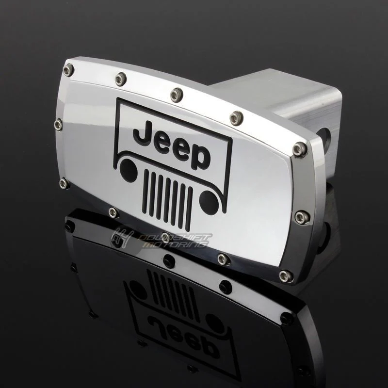 JEEP Engraved Billet Grill Hitch Cover Plug Cap For 2" Trailer Tow Receiver with ALLEN BOLTS DESIGN - Image 4