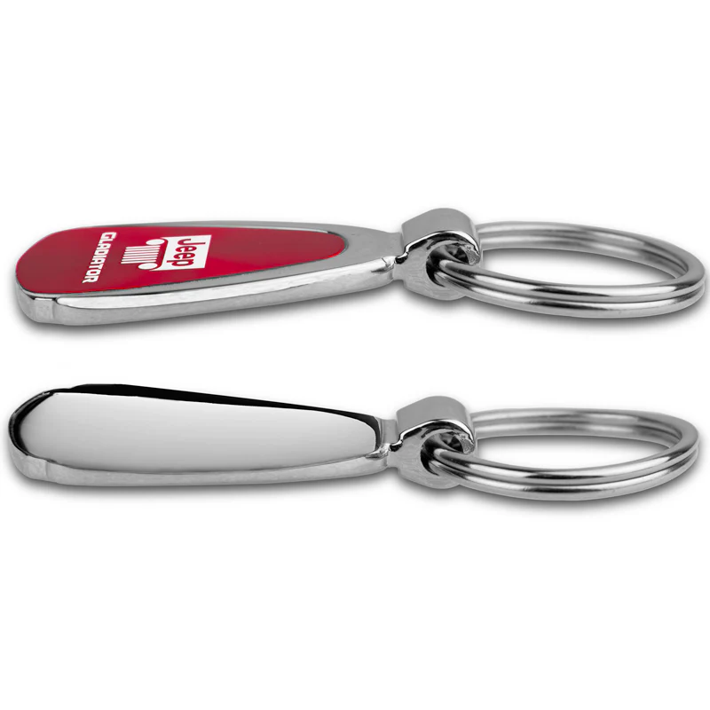 Jeep Gladiator KCRED.GLAD Red Chrome Teardrop Key Fob Key Chain Key Ring Tag OFFICIAL LICENSED Au-Tomotive Gold - Image 4