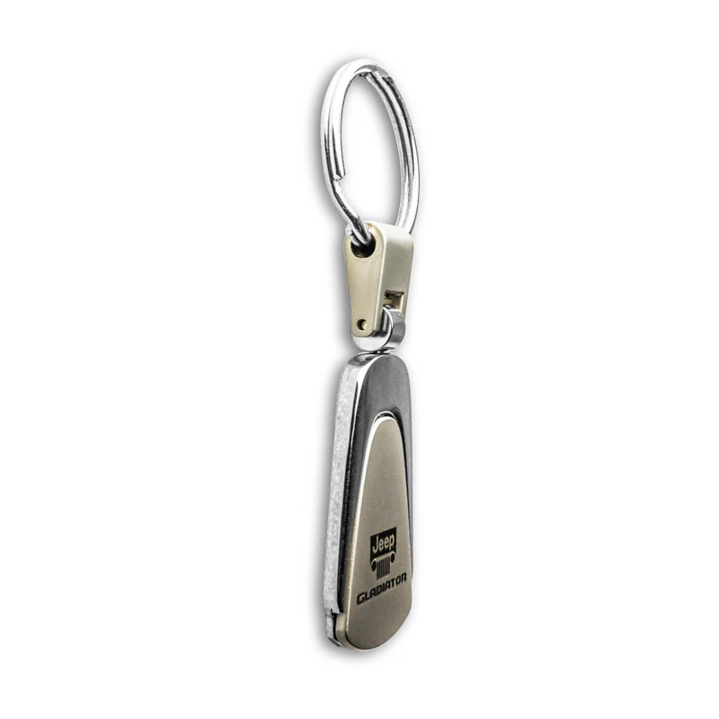 JEEP Gladiator Logo Tear Drop Authentic Chrome Key Fob Keyring Keychain Tag Lanyard - Image 6