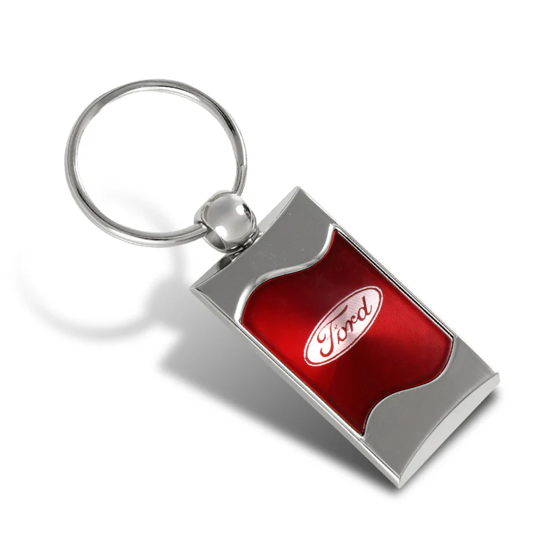 Jeep Logo Red Rectangular Authentic Chrome Key Fob Key ring Keychain Lanyard - Image 10
