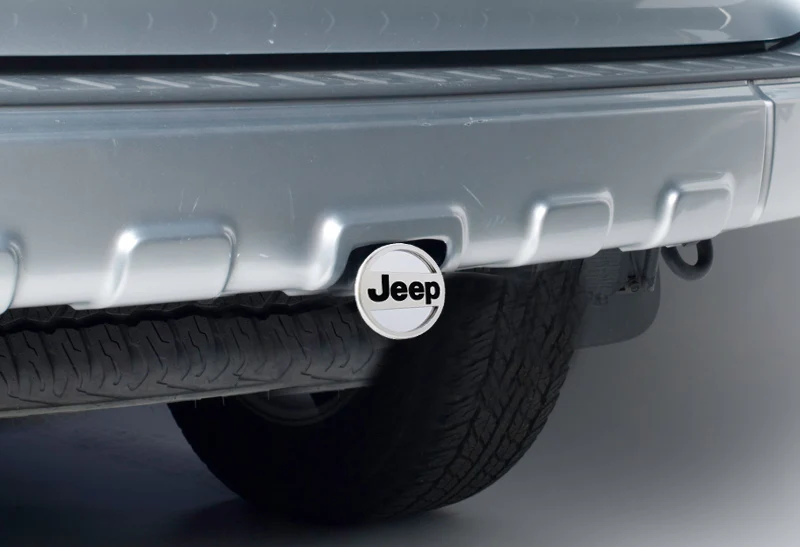 JEEP Polished Stainless Steel Hitch Cover Cap Plug For 2" Trailer Tow Receiver - Image 3