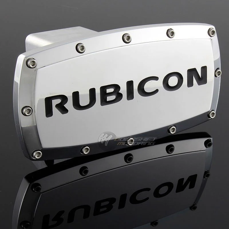 JEEP RUBICON Engraved Billet Hitch Cover Plug Cap For 2" Trailer Receiver with ALLEN BOLTS DESIGN - Image 3
