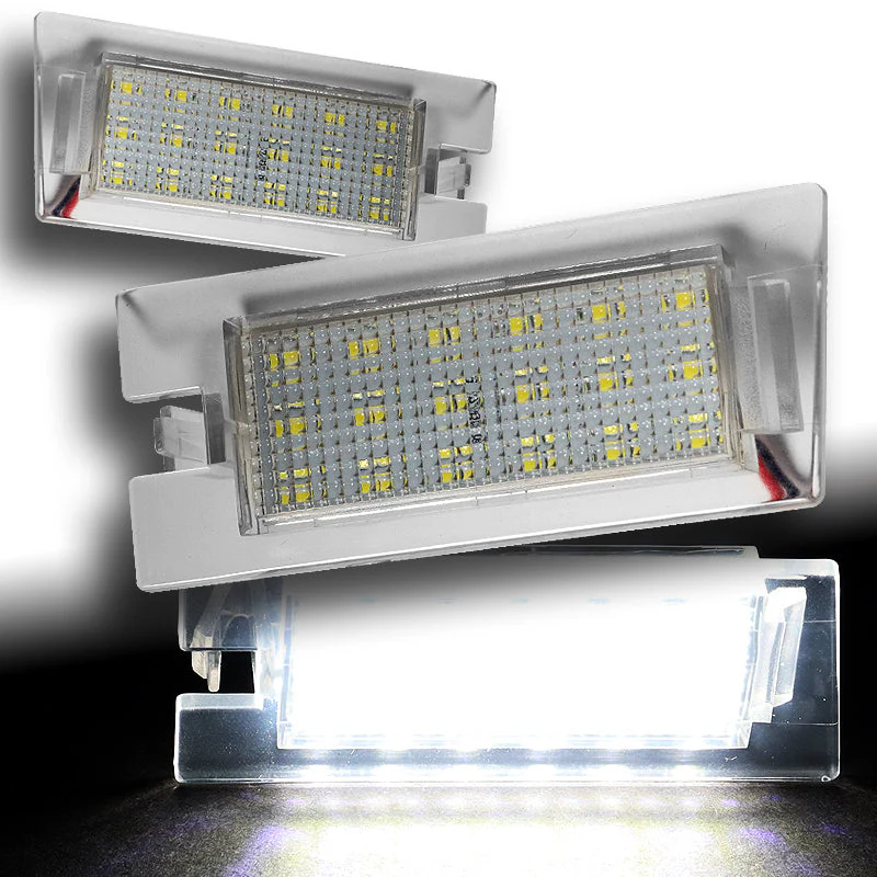 Jeep Set For 2014-2018 Cherokee Xenon White 18-SMD LED 6000K License Plate Lights with Emblem Badges - Image 2