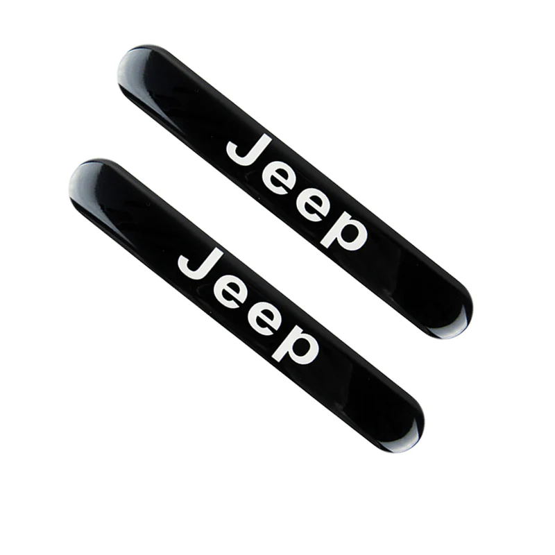 JEEP Set LOGO Black Emblems with Silver Tire Wheel Valves Air Caps Keychain - US SELLER - Image 8