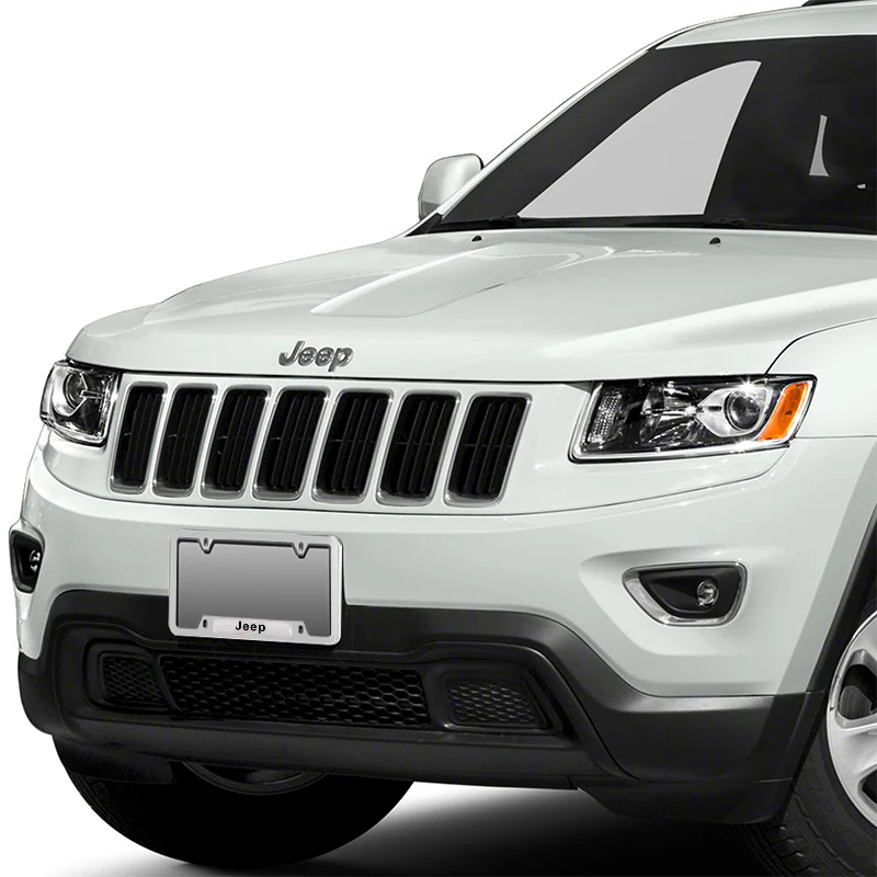 JEEP Silver Stainless Steel Metal License Plate Frame New 2pcs - Image 4