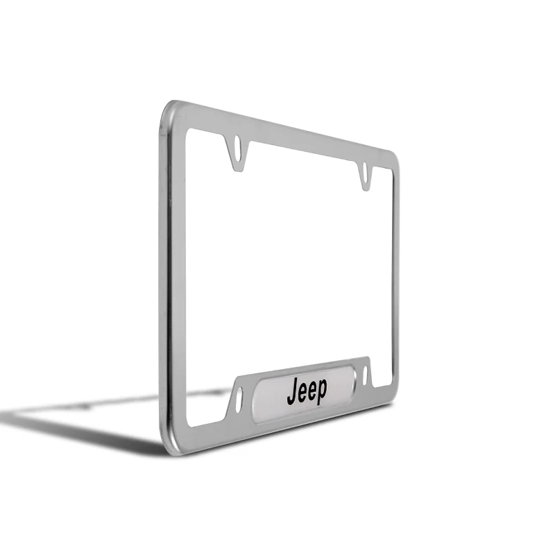 JEEP Stainless Steel 2pcs License Plate Frame with Caps Bolt Brand New SET - Image 4