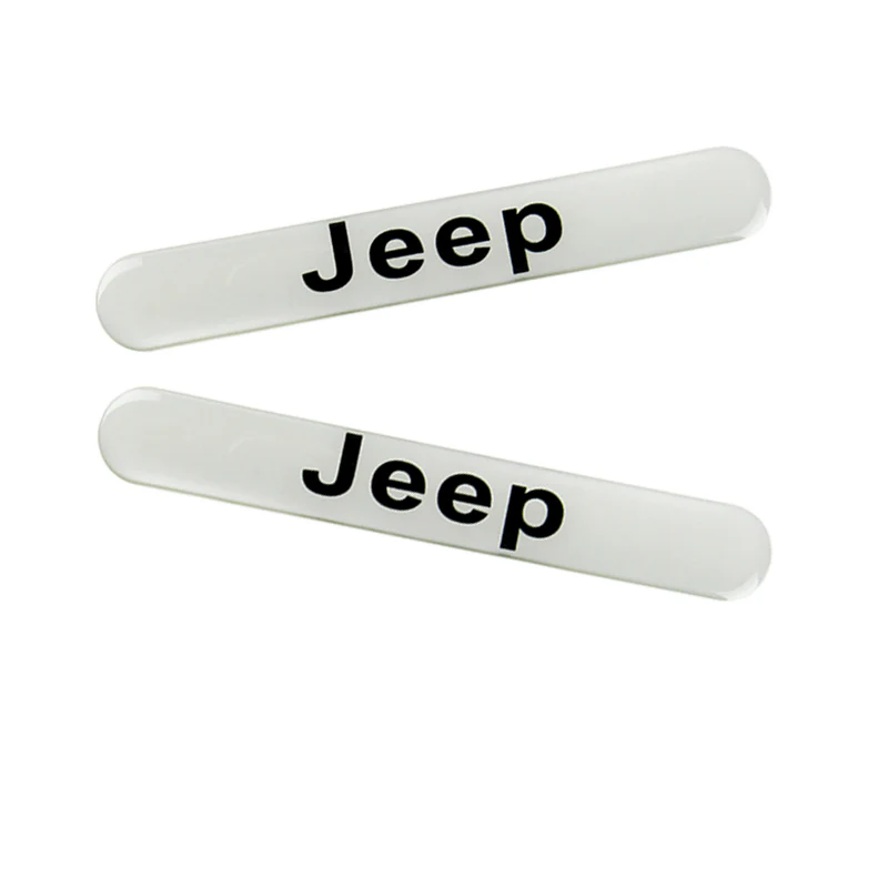 Jeep White Car Door Rear Trunk Side Fenders Bumper Badge Scratch Guard Sticker New 4 pcs - Image 6